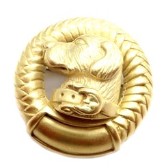 Kieselstein Cord Loyal Dog Labrador Yellow Gold Pin Brooch