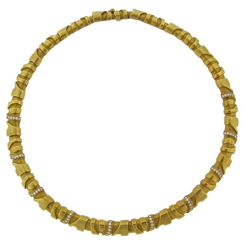 Kieselstein-Cord Necklace 18k Gold Diamond Choker
