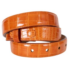 KIESELSTEIN-CORD orange CROCODILE 1" Belt Strap 2