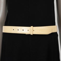 KIESELSTEIN-CORD pale yellow CROCODILE 1.5" Belt Strap 3
