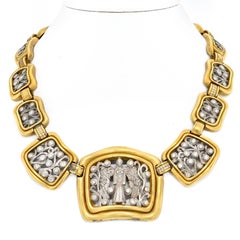 Kieselstein Cord Platinum & 18k Yellow Gold Angel in the Window Impressive Panel