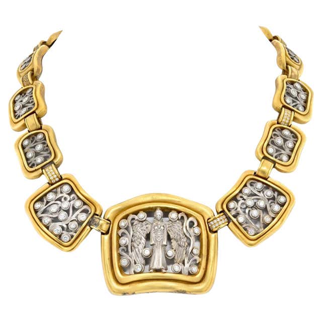 Kieselstein Cord Gold Diamond Toggle Necklace at 1stDibs | kieselstein ...