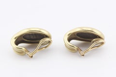 KIESELSTEIN-CORD Poet Warrior 18k Yellow Gold Steel Cameo Earrings Ear Clips