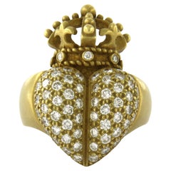 KIESELSTEIN-CORD Ring mit Diamanten im Brillantschliff bis zu 1,50ct aus 18k Gold