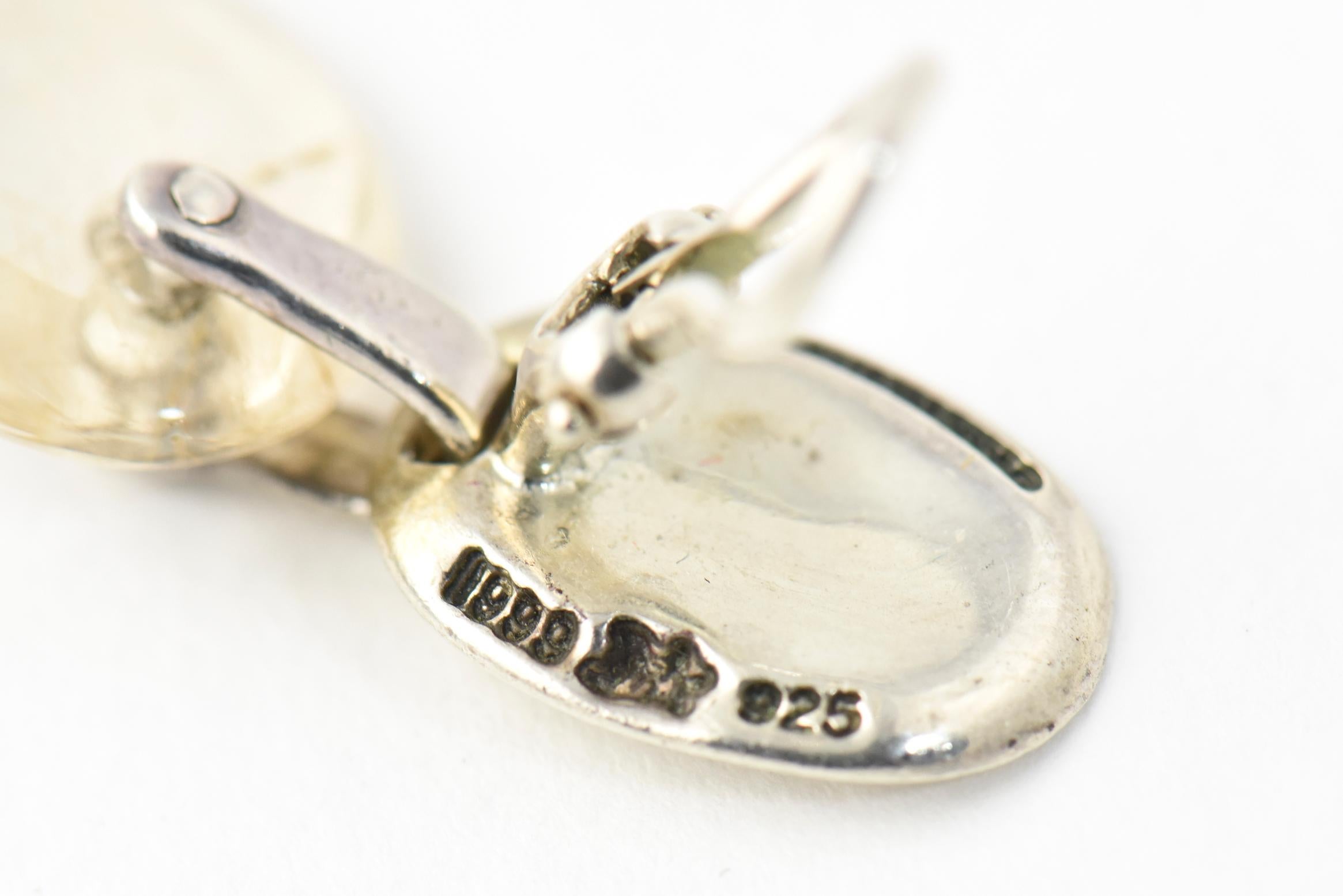 Kieselstein-Cord Rutilated Quartz Sterling Silver Link Bracelet and Earrings 3