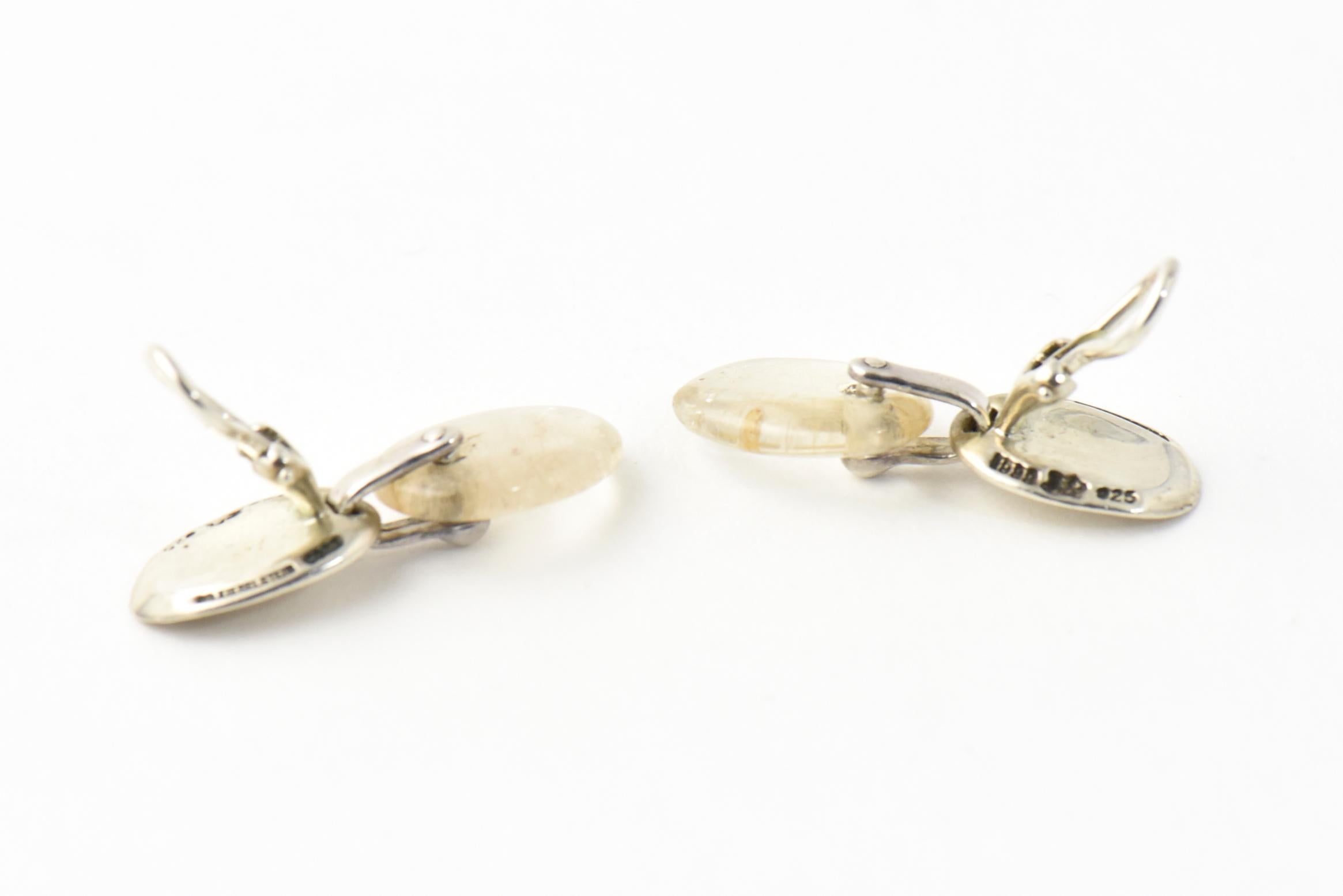Kieselstein-Cord Rutilated Quartz Sterling Silver Link Bracelet and Earrings 5