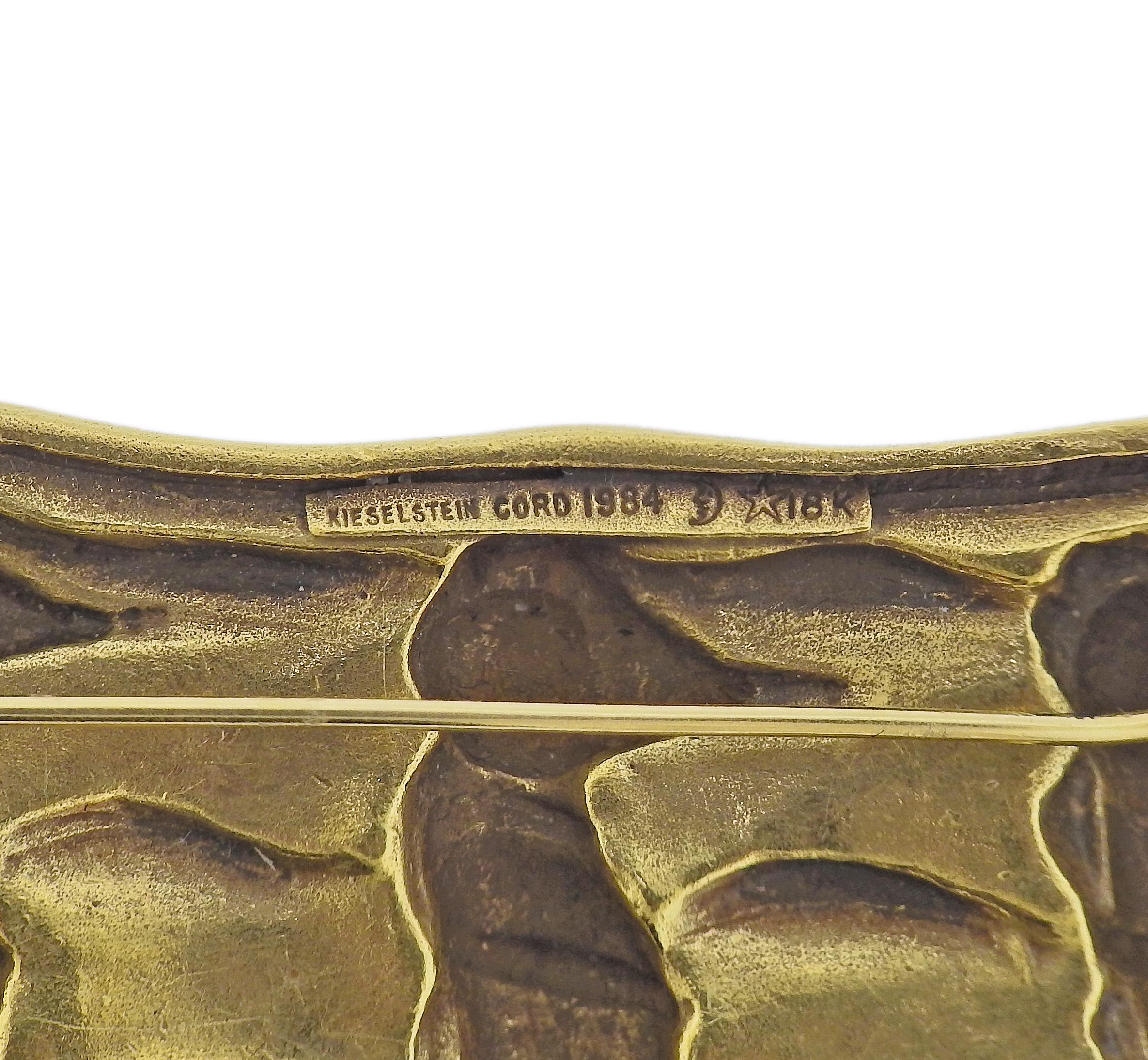 Kieselstein Cord Broche en or en forme d'hippocampe Excellent état - En vente à New York, NY