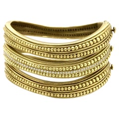 Kieselstein-Cord Set di tre braccialetti con caviale di diamanti