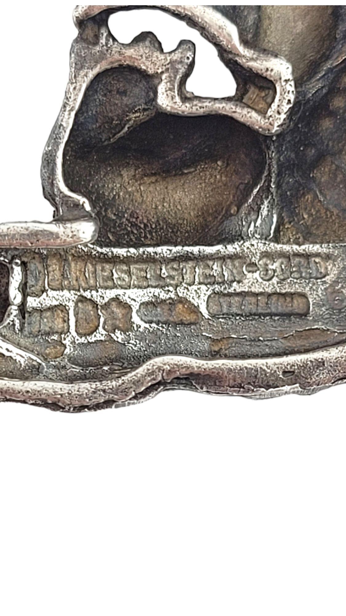 Kieselstein-Cord Sterling Silver Alligator Belt Buckle #15976 For Sale 3