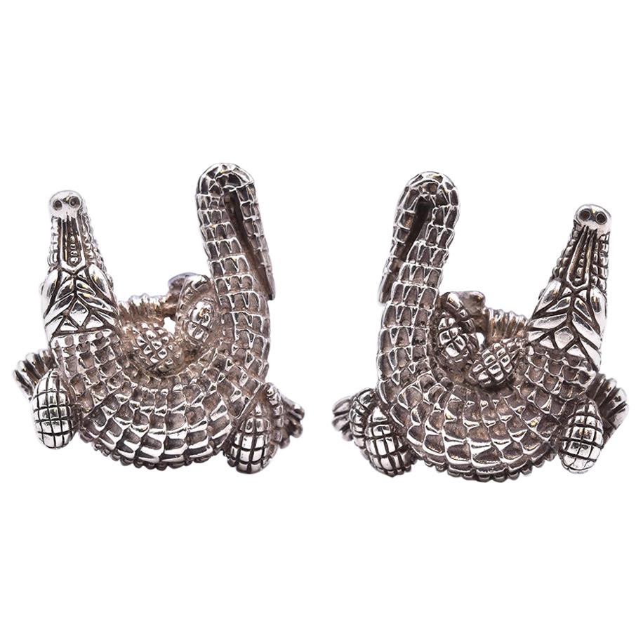 Kieselstein-Cord Sterling Silver Alligator Clip-On Earrings