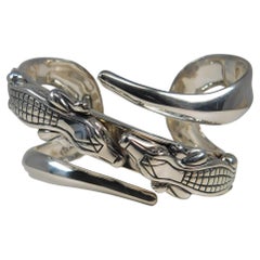 Kieselstein-Cord Sterling Silver Alligator Cuff