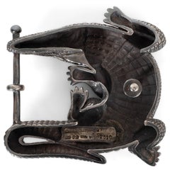 KIESELSTEIN-CORD sterling silver ALLIGATOR GRAND Belt Buckle