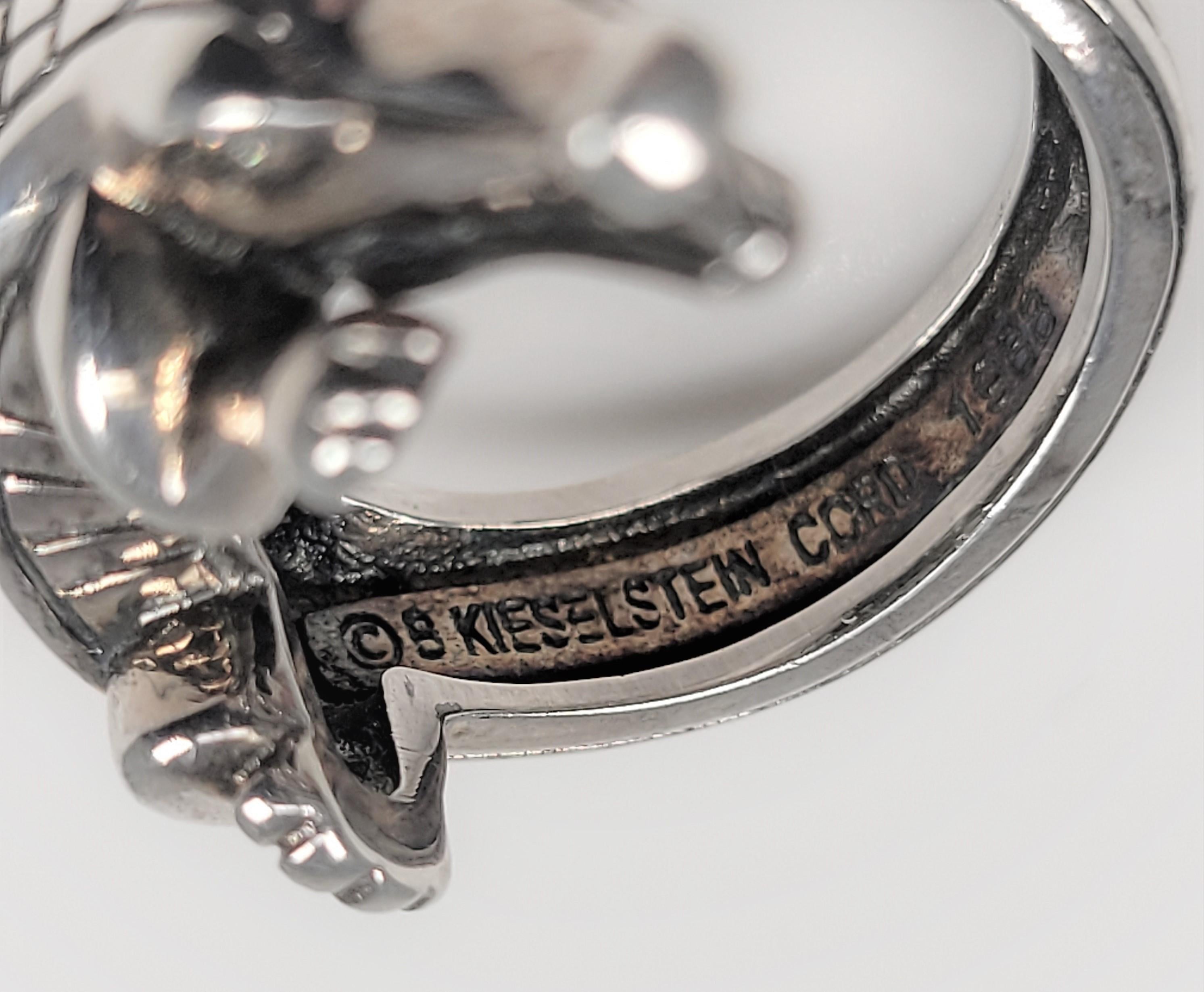 Women's or Men's Kieselstein-Cord Sterling Silver Alligator Ring