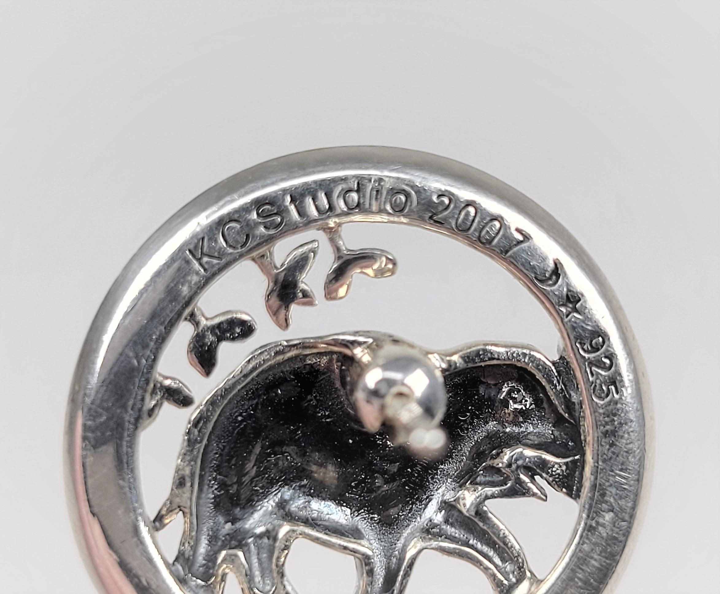 Kieselstein-Cord Sterling Silver Elephant Earrings 1