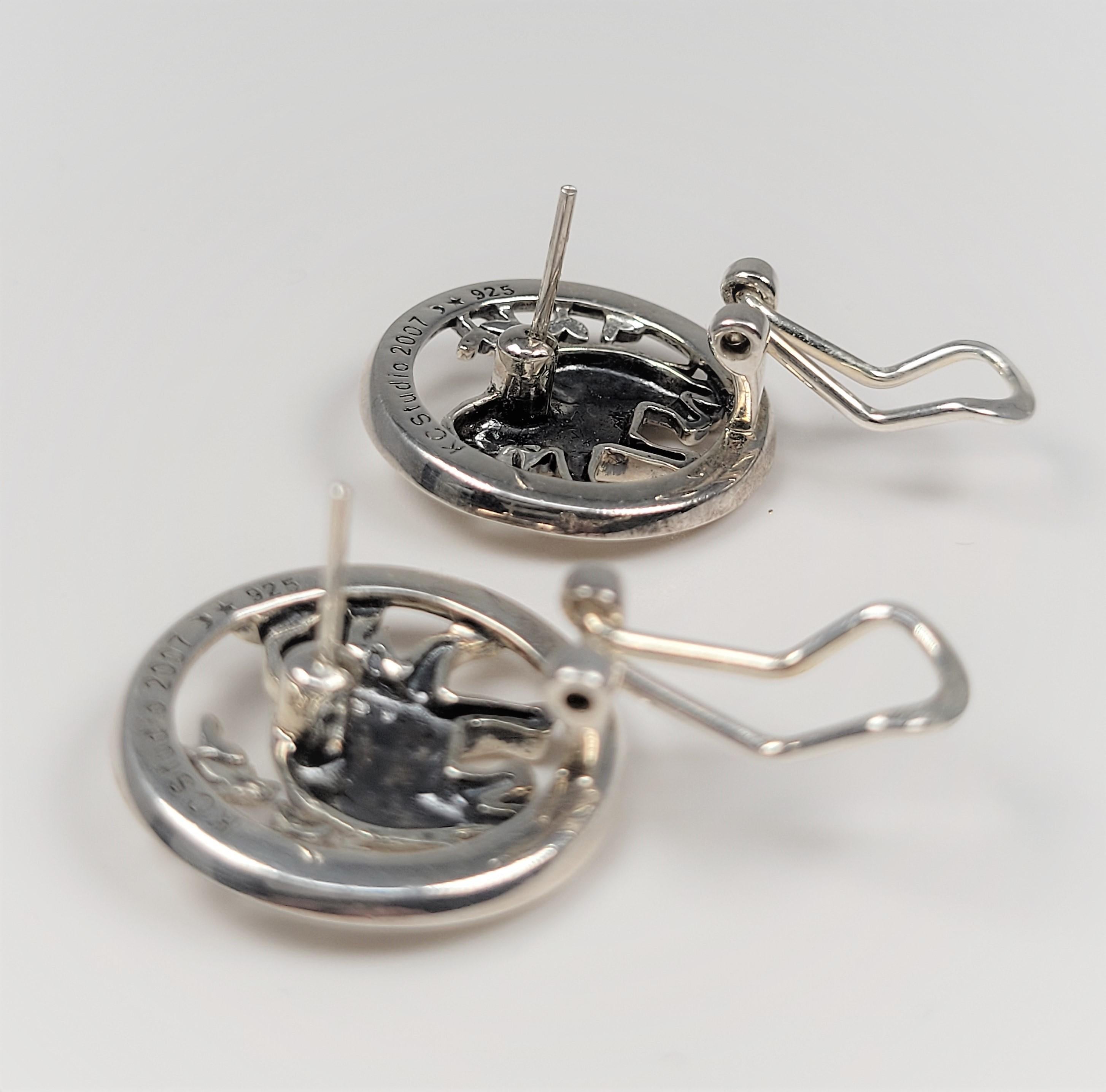 Kieselstein-Cord Sterling Silver Elephant Earrings 2