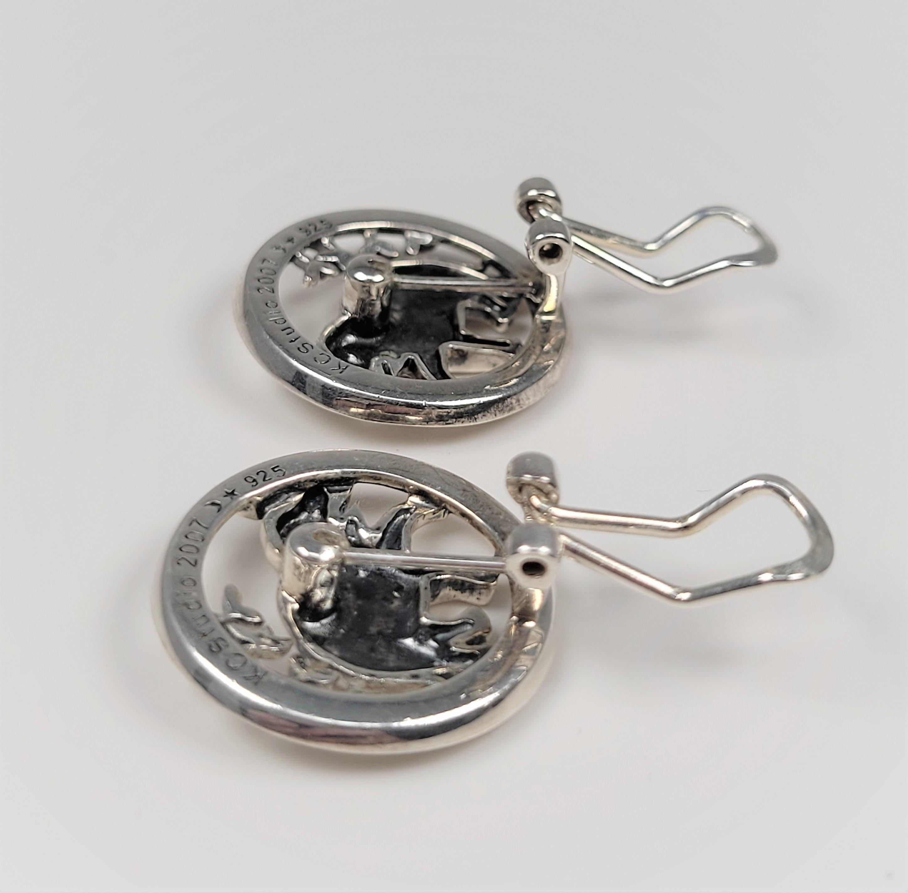 Kieselstein-Cord Sterling Silver Elephant Earrings 3