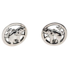 Kieselstein-Cord Sterling Silver Elephant Earrings