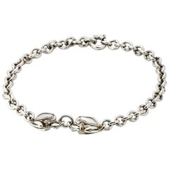 Kieselstein-Cord Sterling Silver Frog Choker Necklace