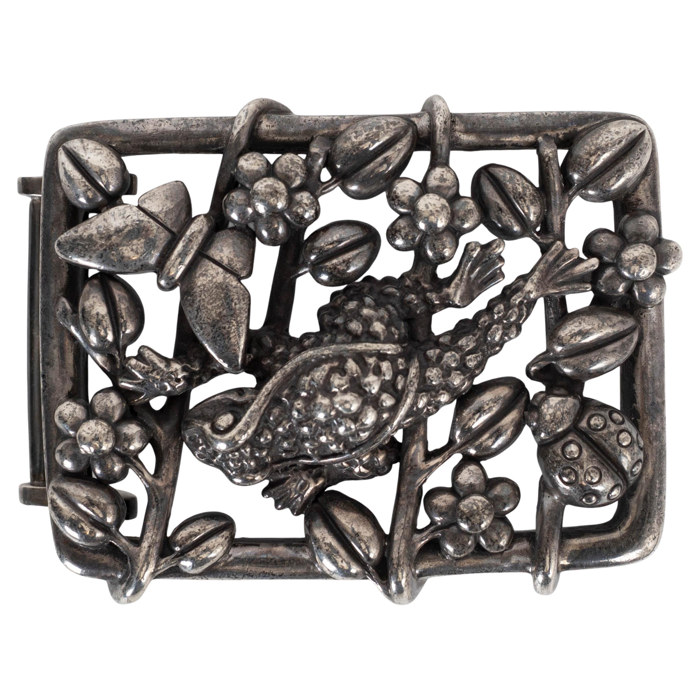 KIESELSTEIN-CORD sterling silver GARDEN TODE Belt Buckle