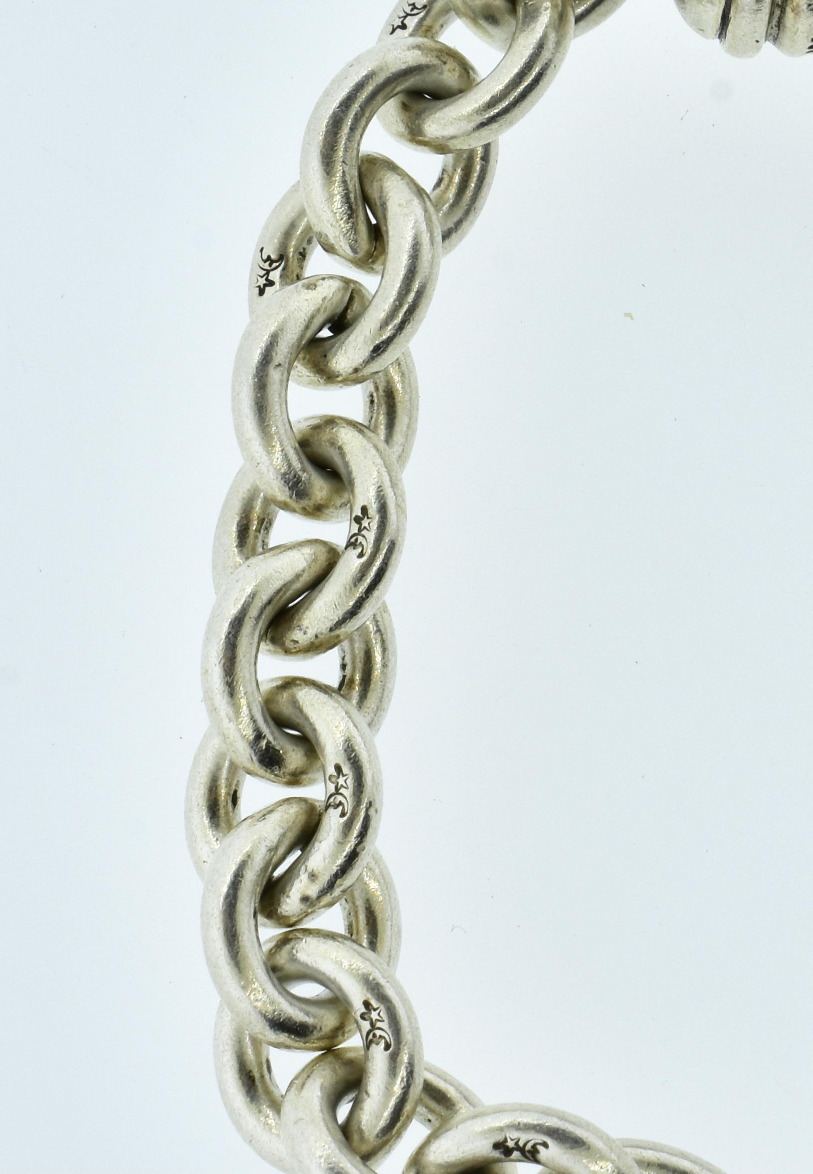 Kieselstein-Cord Sterlingsilber-Gliederarmband aus Alligatorleder, ca. 1995. im Zustand „Hervorragend“ in Aspen, CO
