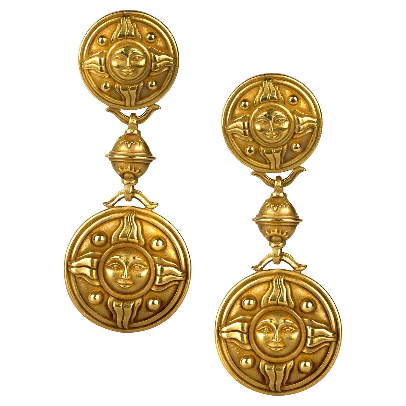 Kieselstein-Cord Sundial Earpendants For Sale