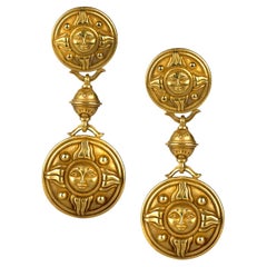 Vintage Kieselstein-Cord Sundial Earpendants