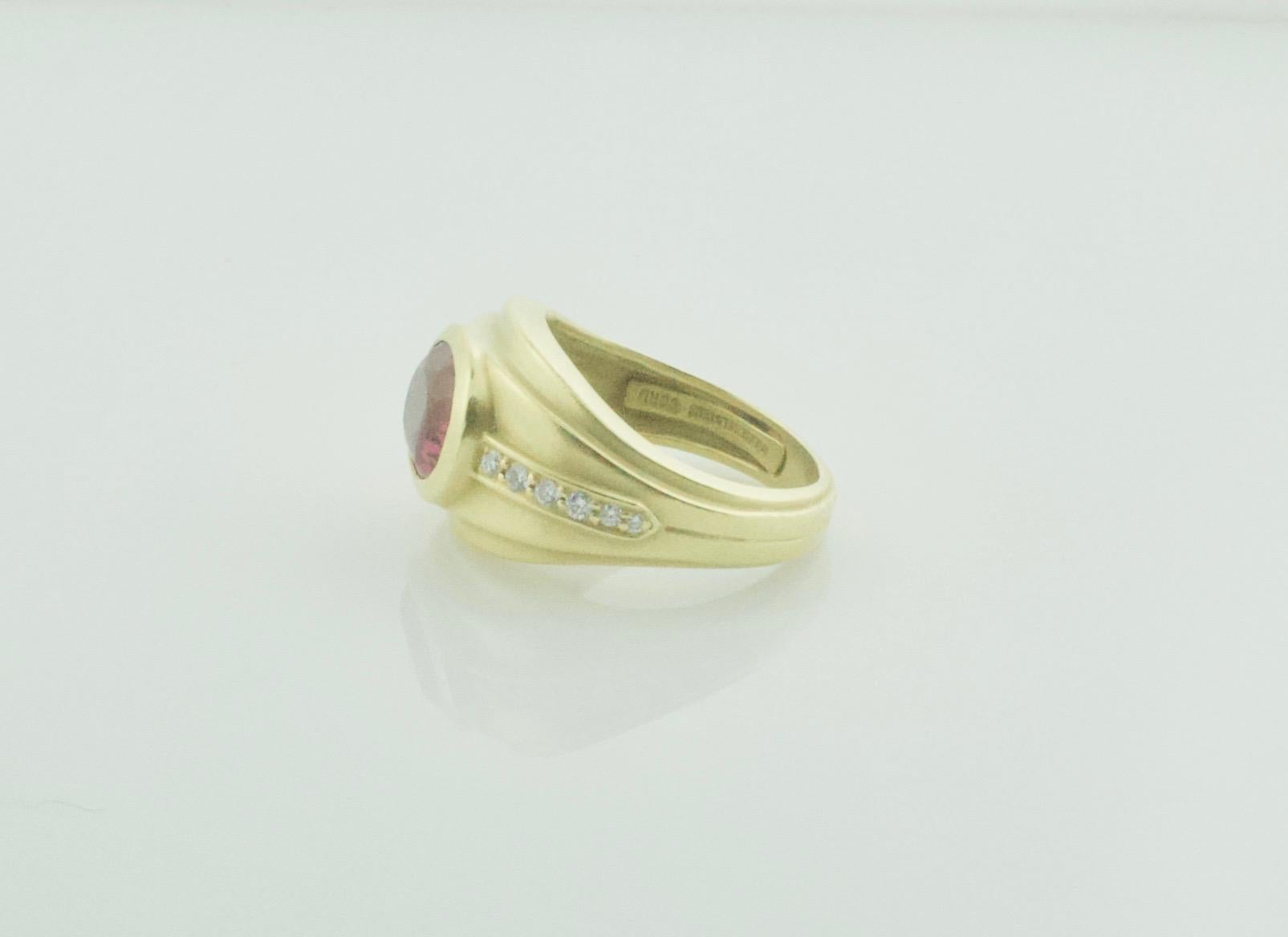 Kieselstein-Cord Tourmaline and Diamond Ring in 18k Yellow Gold 2