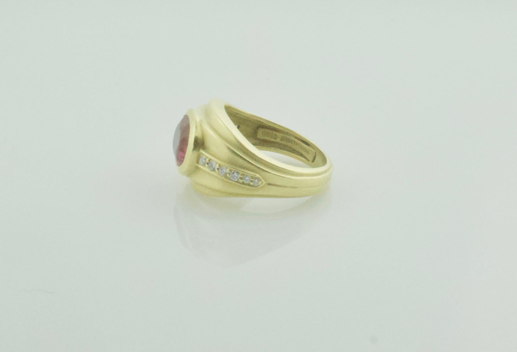 Kieselstein-Cord Tourmaline and Diamond Ring in 18k Yellow Gold 3