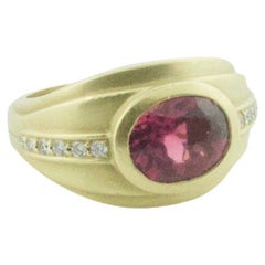 Kieselstein-Cord Tourmaline and Diamond Ring in 18k Yellow Gold