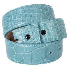 KIESELSTEIN-CORD turquoise CROCODILE 1.5" Belt Strap L