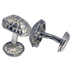 Kieselstein Cord Turtle Shell Sterling Cufflinks