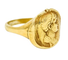 Kieselstein Cord Vintage 18 Karat Gold Severus Alexander Ancient Coin Ring