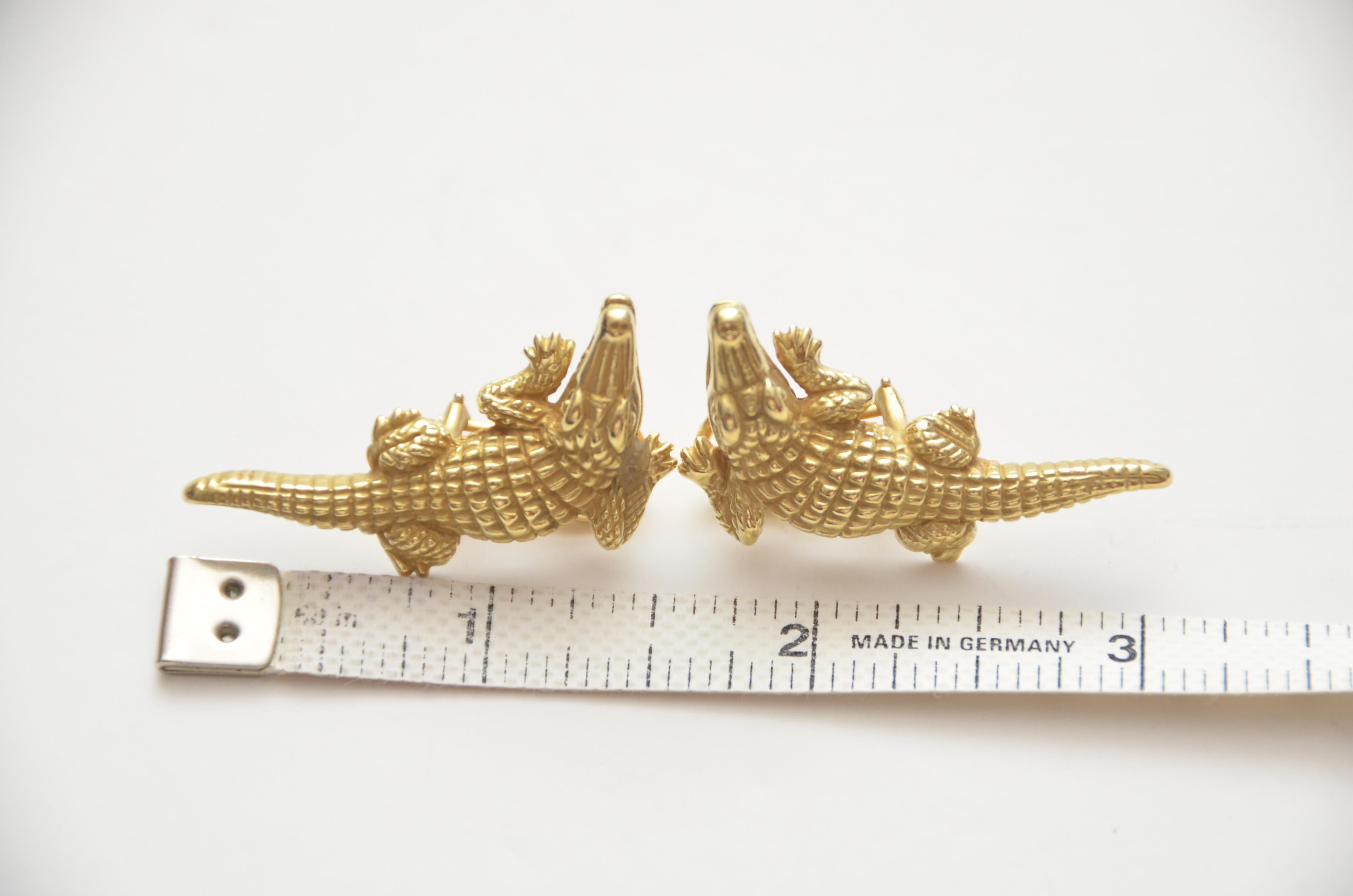 KIESELSTEIN-CORD Vintage 18K Alligator Earclips  Earrings  Mint  1