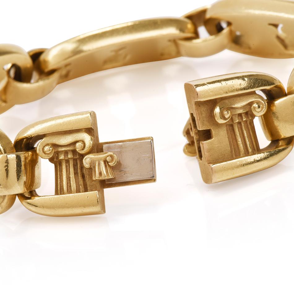 KIESSTEIN-CORD Colonne Pompeii vintage Bracelet en or 18 carats Unisexe en vente