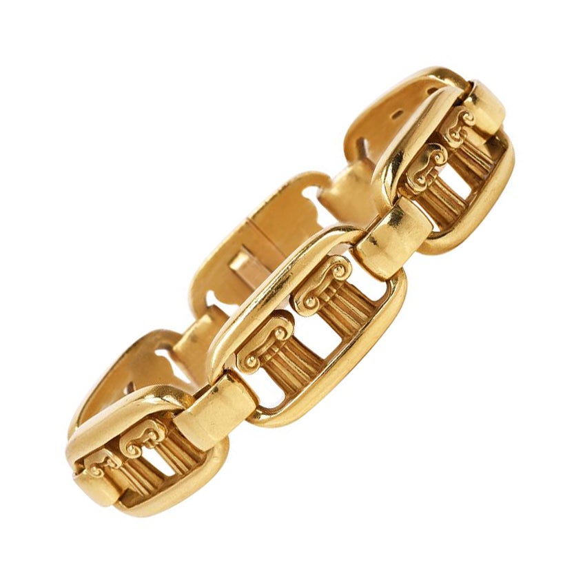 Kieselstein Cord Vintage Pompeii Column 18 Karat Gold Bracelet