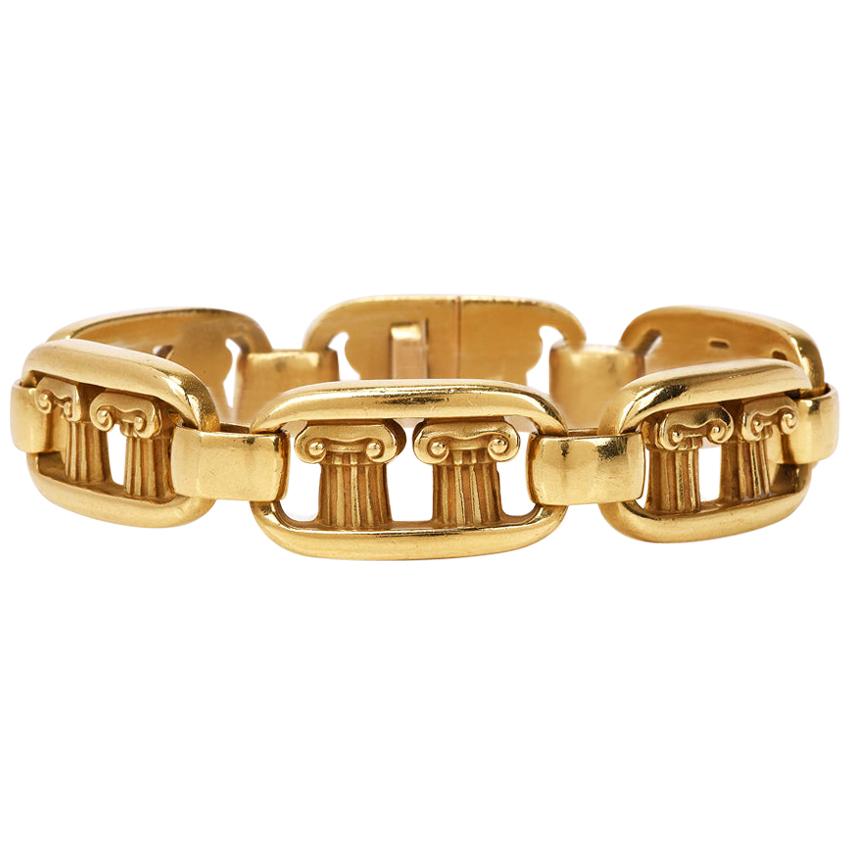 KIESELSTEIN CORD Gold Large Alligator Bangle Bracelet at 1stDibs