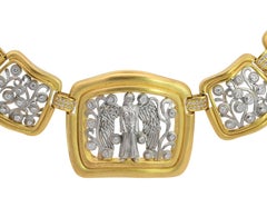 Kieselstein-Cord “Woman in the Window” 18K Yellow Gold & Diamond Choker Necklace