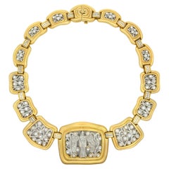 Kieselstein-Cord “Woman in the Window” 18K Yellow Gold & Diamond Choker Necklace