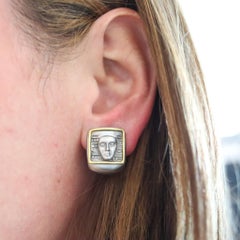 KIESELSTEIN CORD Women Of The World Clips Earrings In Steel And 18Kt Yellow Gold