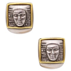 KIESELSTEIN CORD Women Of The World Clips Earrings In Steel And 18Kt Yellow Gold