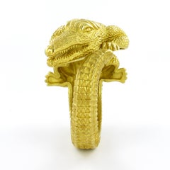 Kieselstein-Cord Yellow Gold Alligator Cuff Bracelet