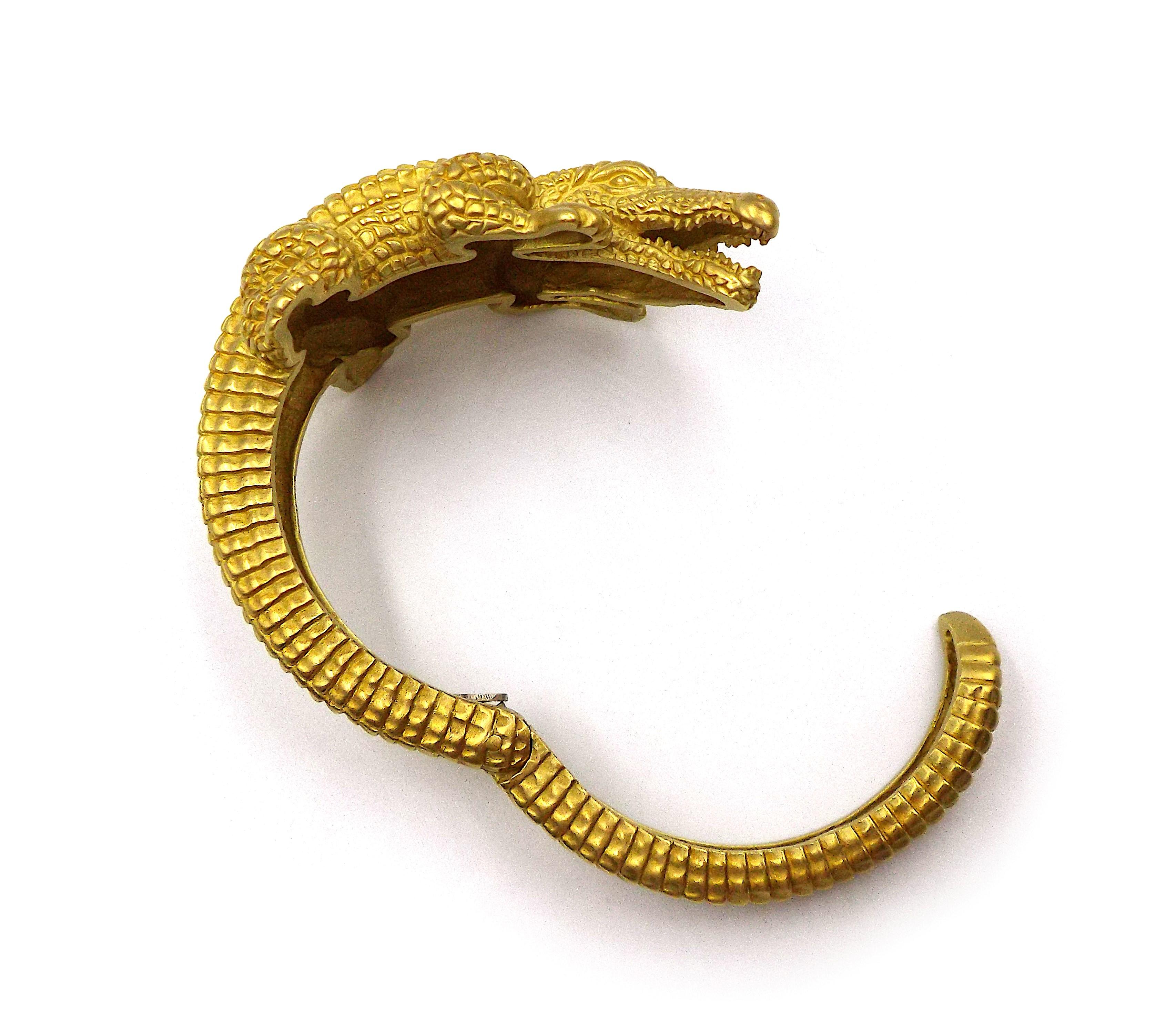 Kieselstein-Cord Gelbgold-Alligator-Manschettenarmband im Angebot 4