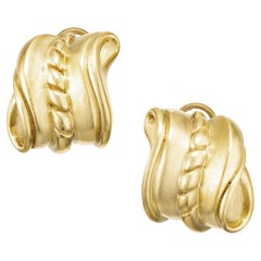 Kieselstein Cord Yellow  Gold Clip Post Earrings
