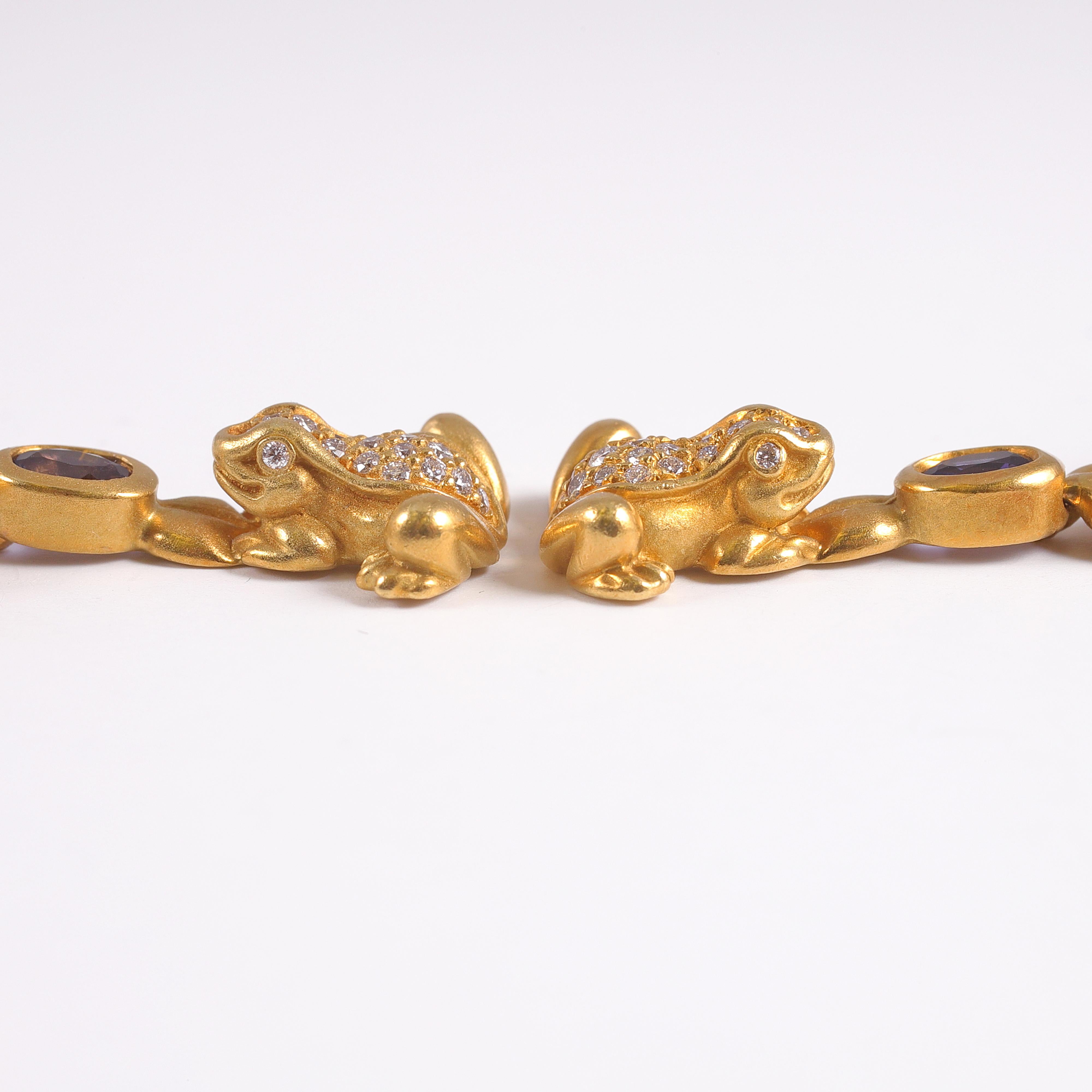 Kieselstein-Cord Green Gold Gemstone Earrings Midsummer Nights Dream Collection 1