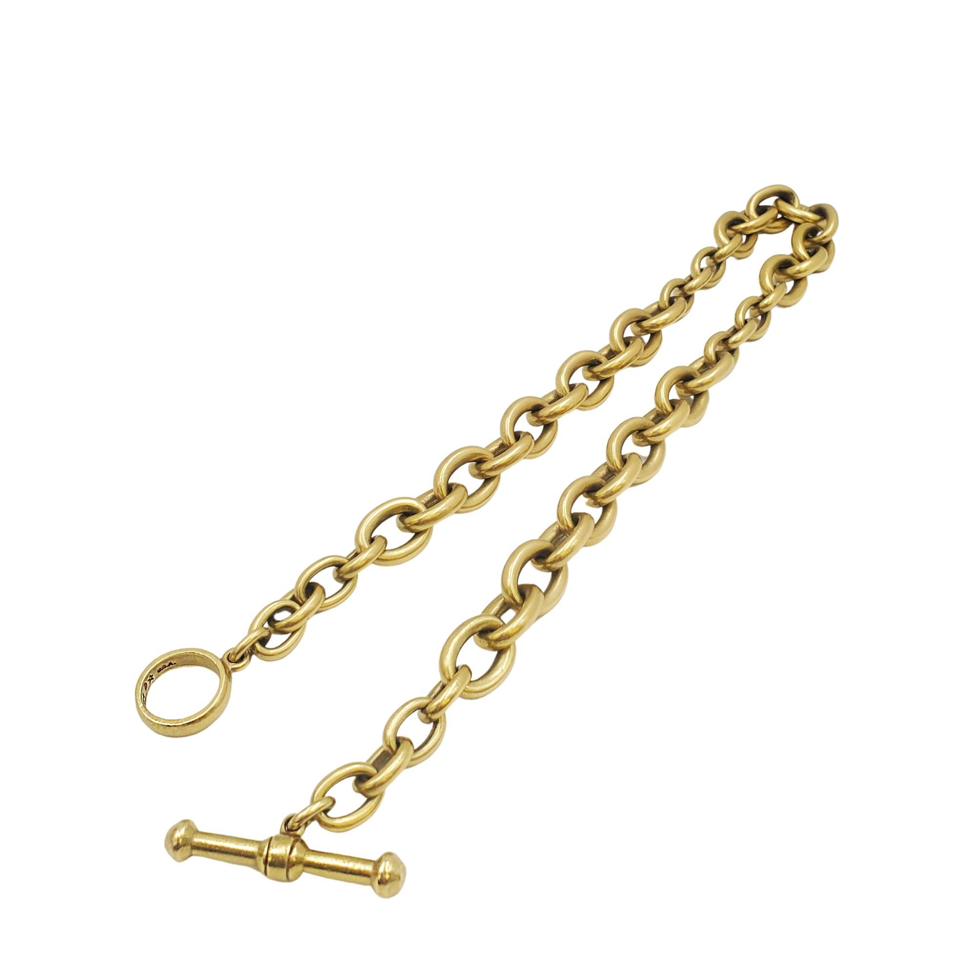 Women's or Men's Kieselstein-Cord Yellow Gold Toggle Necklace