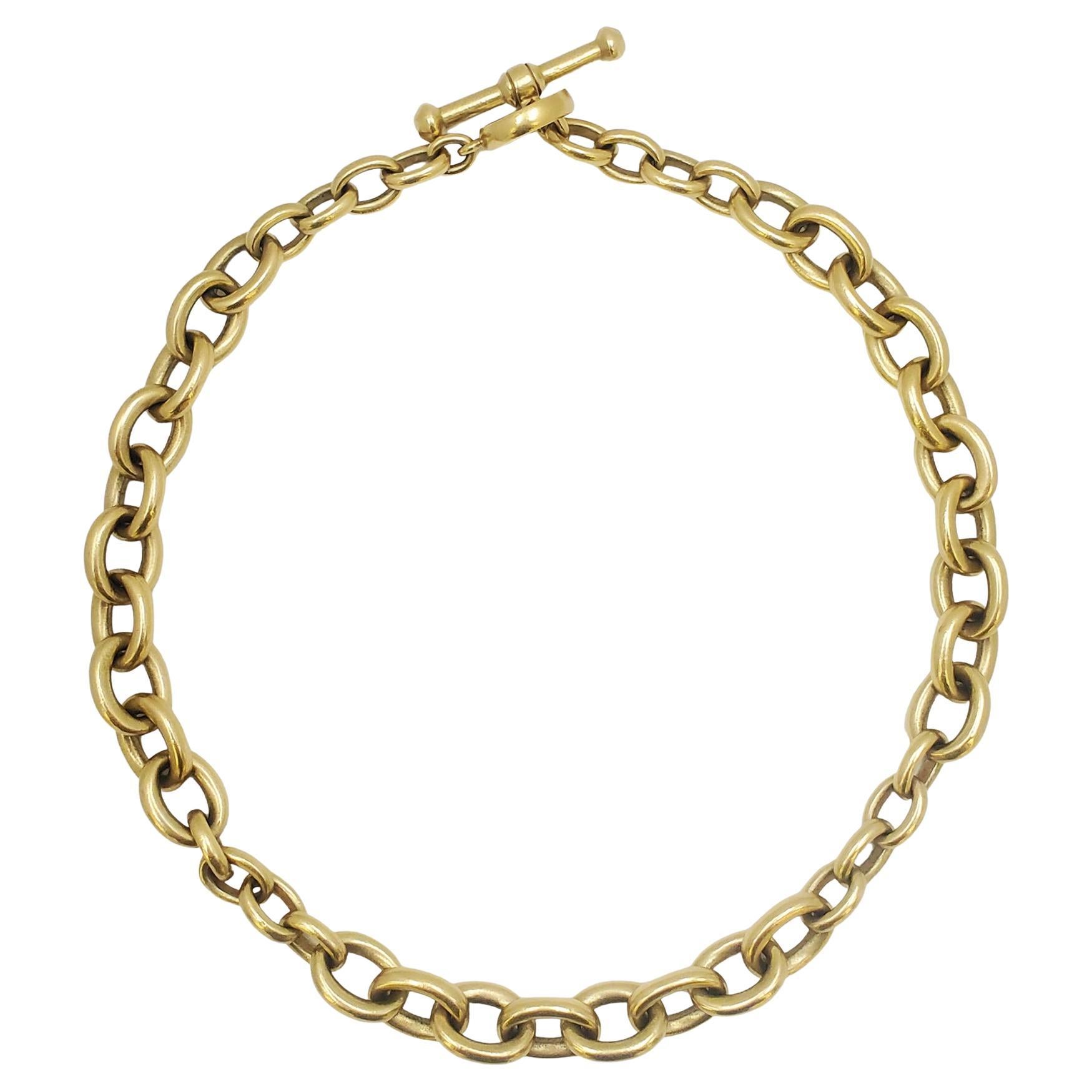 Kieselstein-Cord Yellow Gold Toggle Necklace