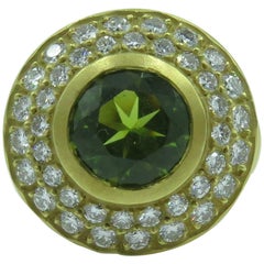 Kiesselstein Cord Peridot, Diamond and Gold Ring