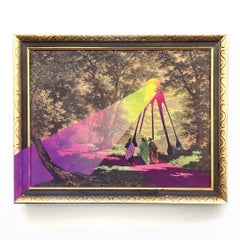 "The Father, The Sun, and The Holy Shit" Painting 21.5" x 27.5" in by Kii Arens