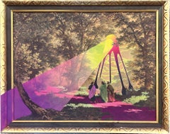 "The Father, The Sun, and The Holy Shit" Painting 21.5" x 27.5" in by Kii Arens