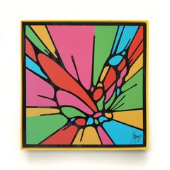 "Everytime I See A Butterfly..." Unique Print 31.5" x 31.5" in by Kii Arens